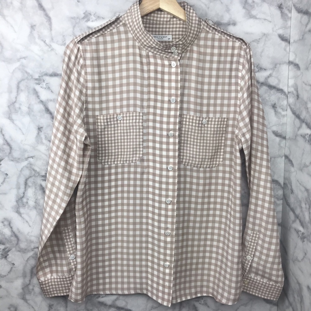 Equipment 100% Silk Shirt Alma Gingham